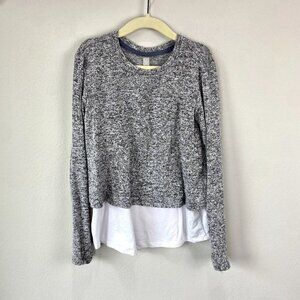 Athleta Girl Double Up Top Gray S